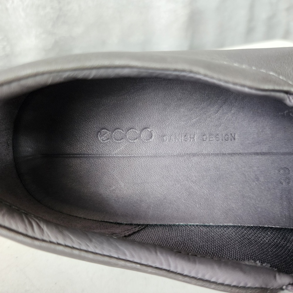 ECCO Slip On Shoes Womens Size 8 Woven Silver Grey Leather Woven Soft 7 EU 39 - Picture 10 of 14